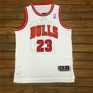 Maillot De Basket Chicago Bulls Michael Jordan 23 Brode AU Fabric Blanc